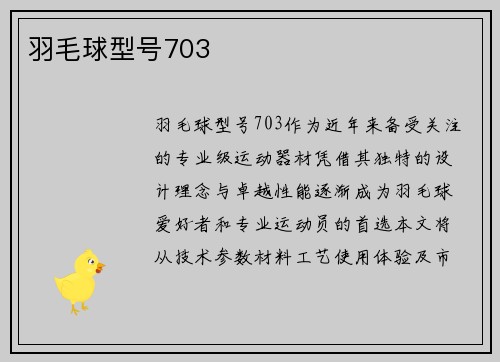 羽毛球型号703